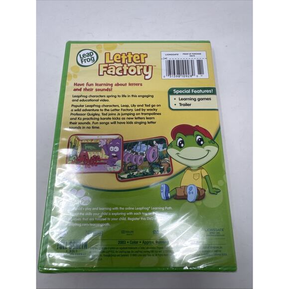 Leap Frog‎ - Letter Factory Learn Letters and Their Sounds 2003 DVD - Picture 2 of 3